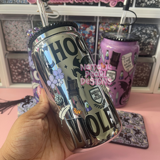 Choose Violence Fourth Wing Glass Can