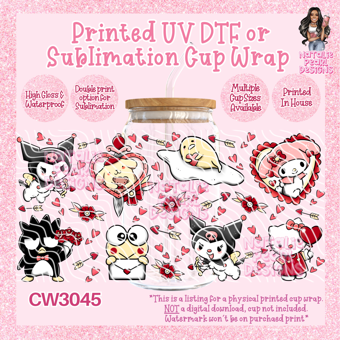 CW3045 UV DTF/SUB Cup Wraps