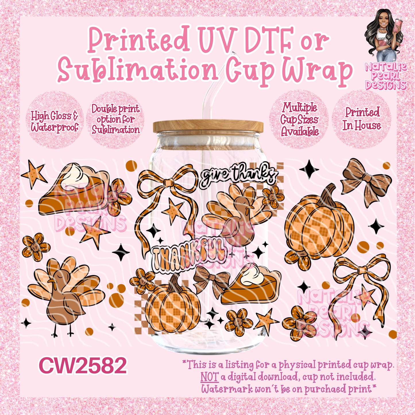 CW2582 UV DTF/SUB Cup Wraps