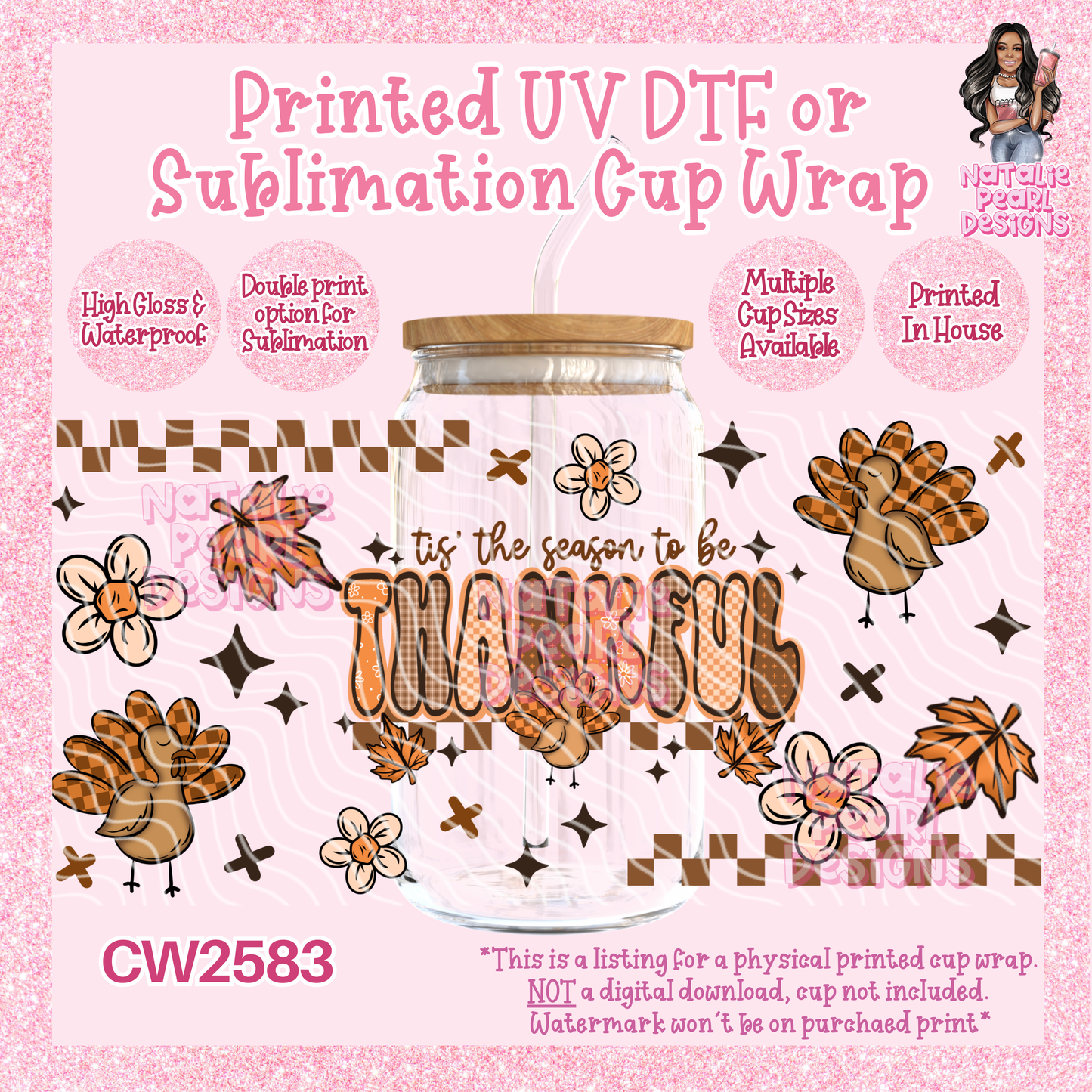 CW2583 UV DTF/SUB Cup Wraps