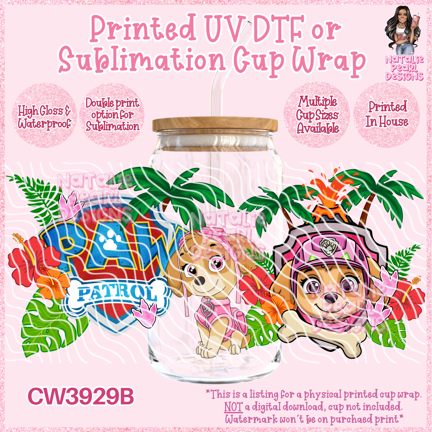 CW3929B UV DTF/SUB Cup Wraps