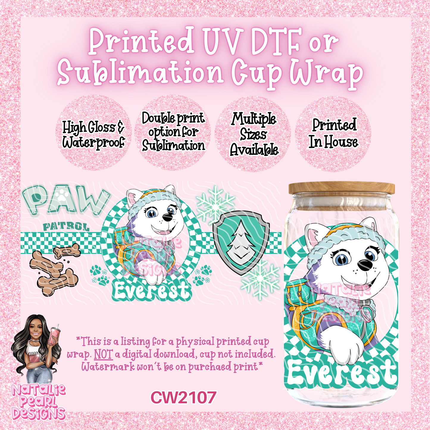 CW2107 UV DTF/SUB Cup Wraps