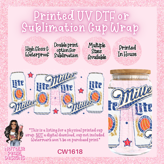 CW1618 UV DTF/SUB Cup Wraps