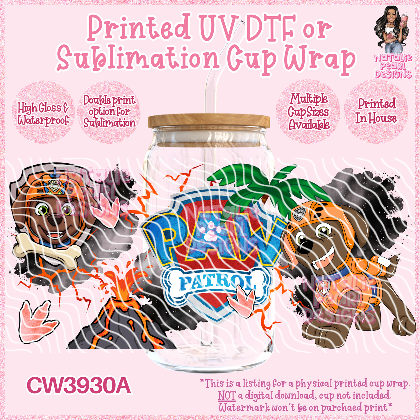 CW3930A UV DTF/SUB Cup Wraps
