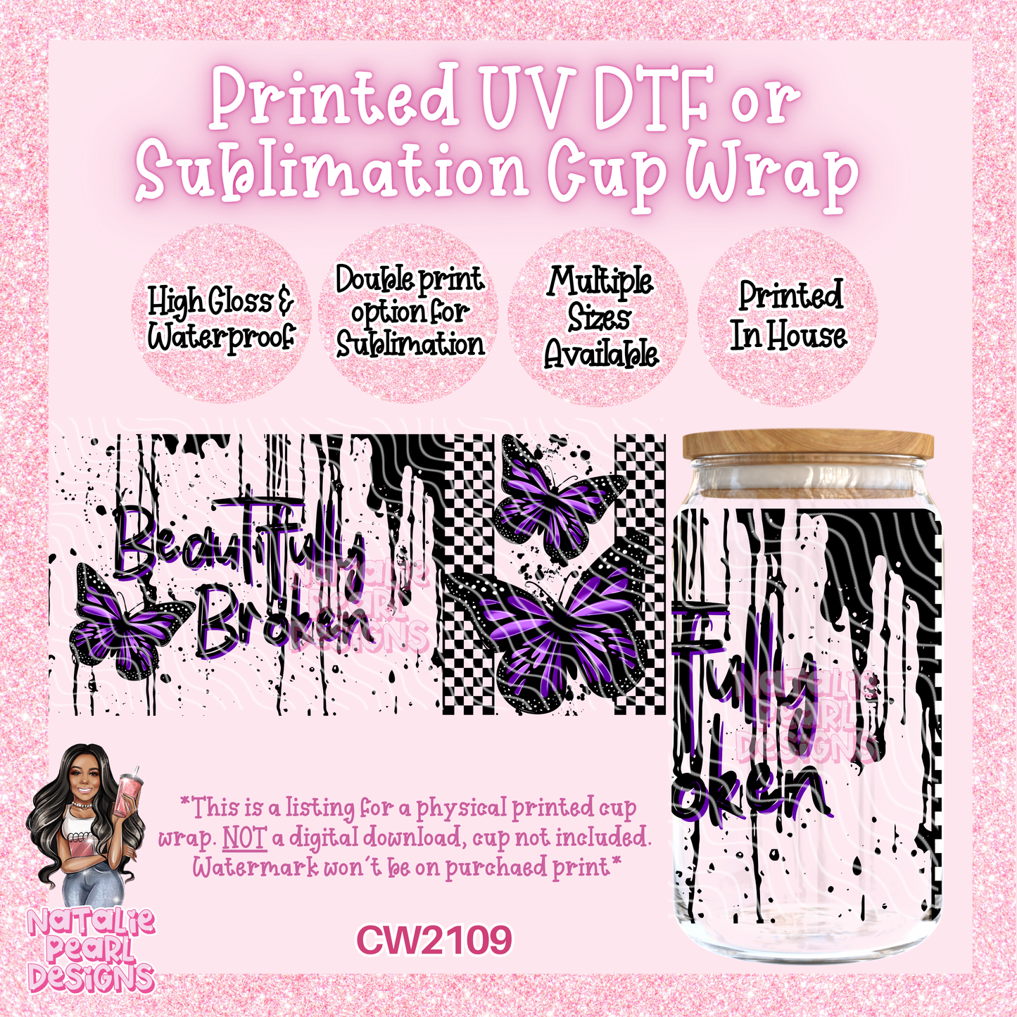CW2109 UV DTF/SUB Cup Wraps