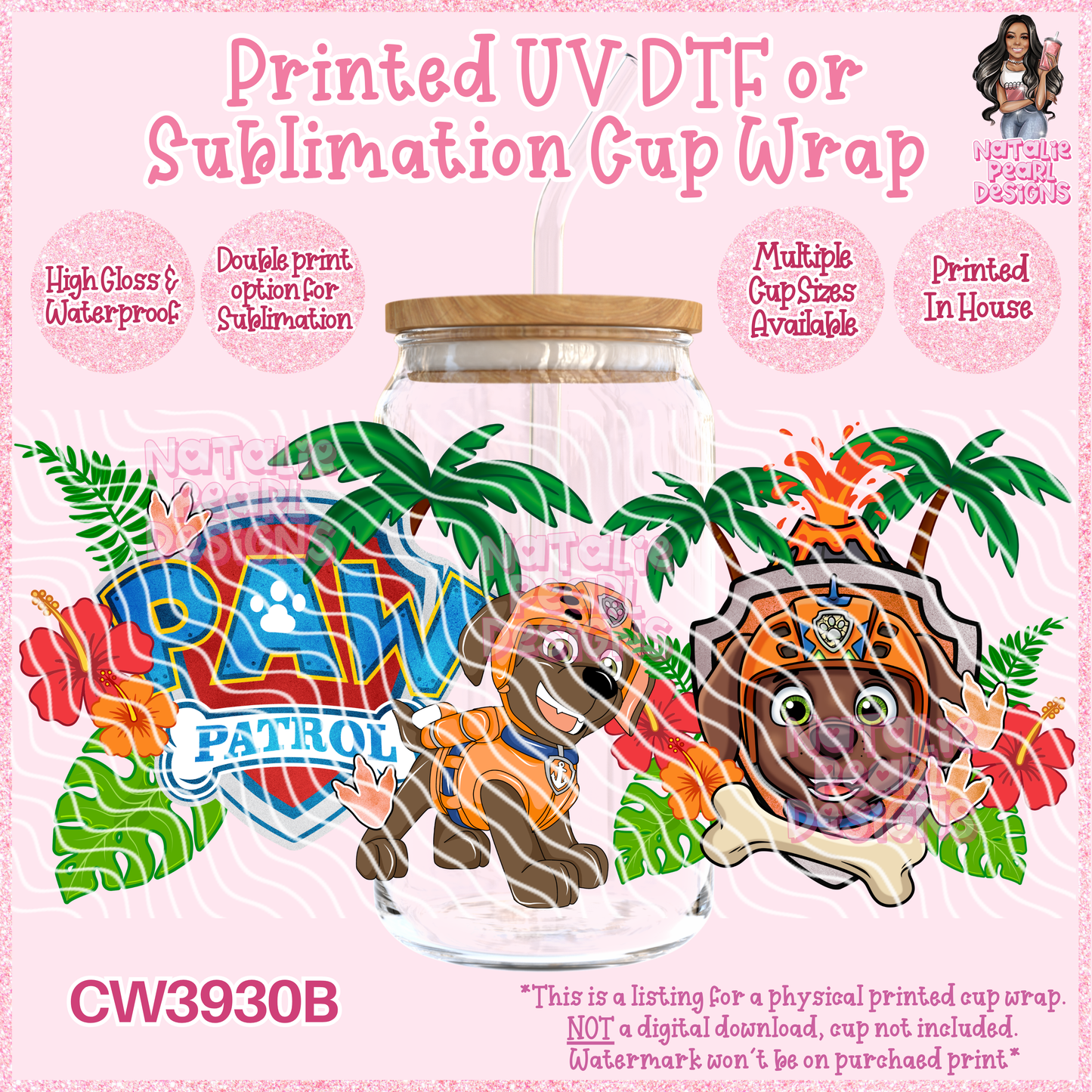 CW3930B UV DTF/SUB Cup Wraps