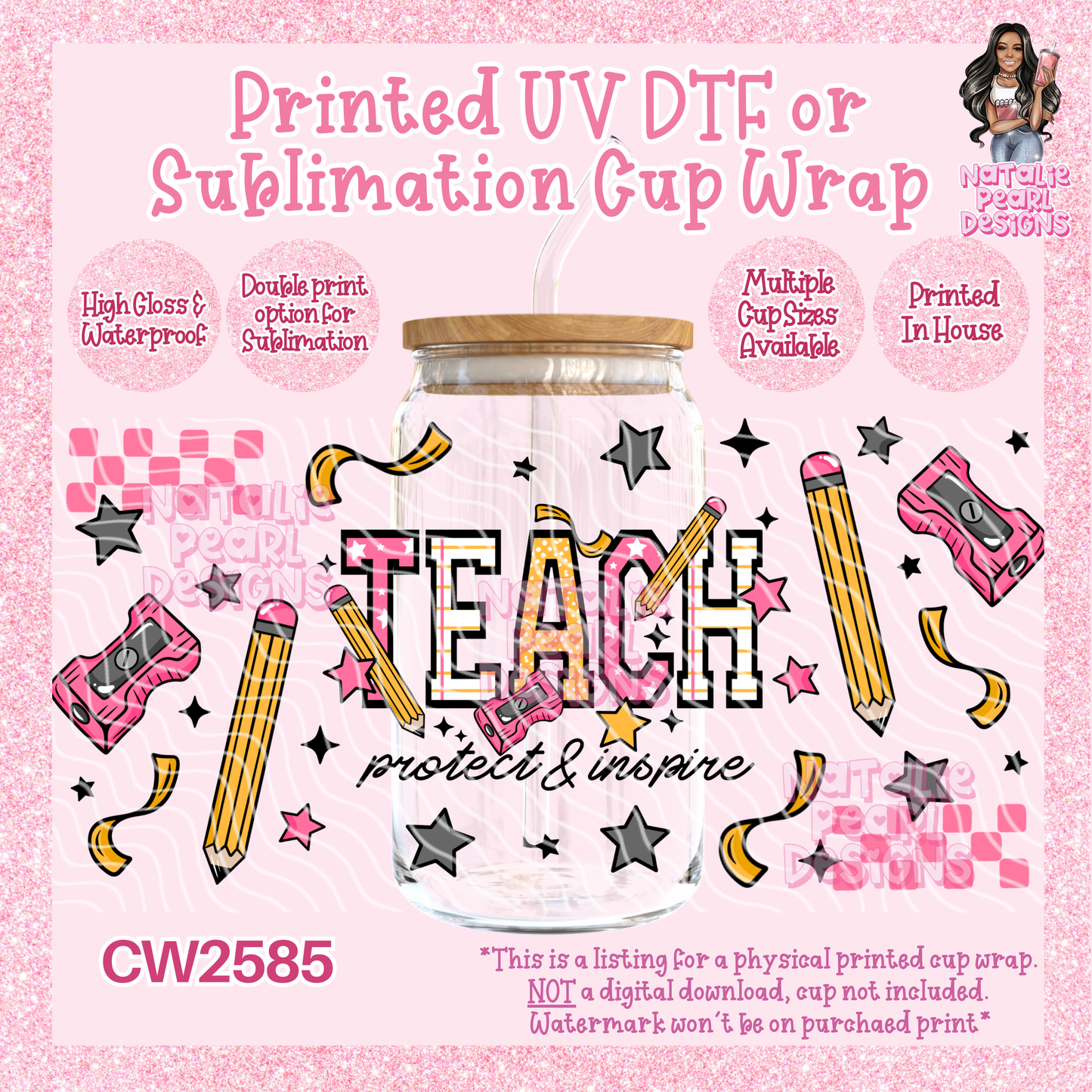 CW2585 UV DTF/SUB Cup Wraps