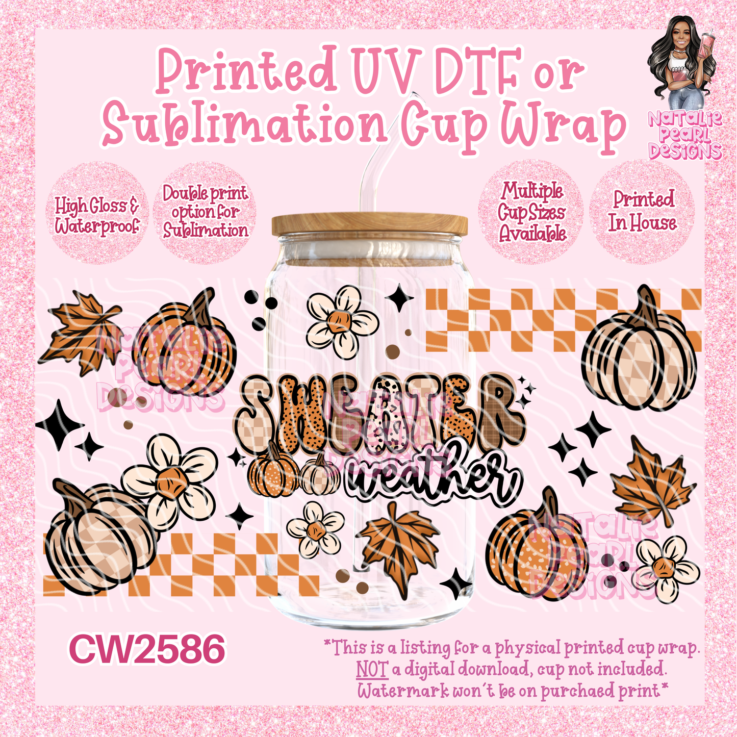 CW2586 UV DTF/SUB Cup Wraps