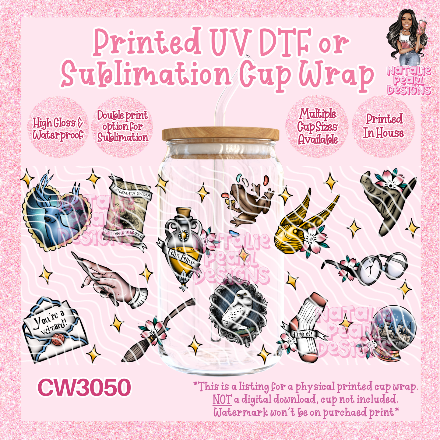 CW3050 UV DTF/SUB Cup Wraps