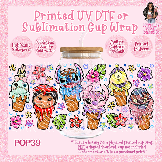 POP39 UV DTF/SUB Cup Wraps
