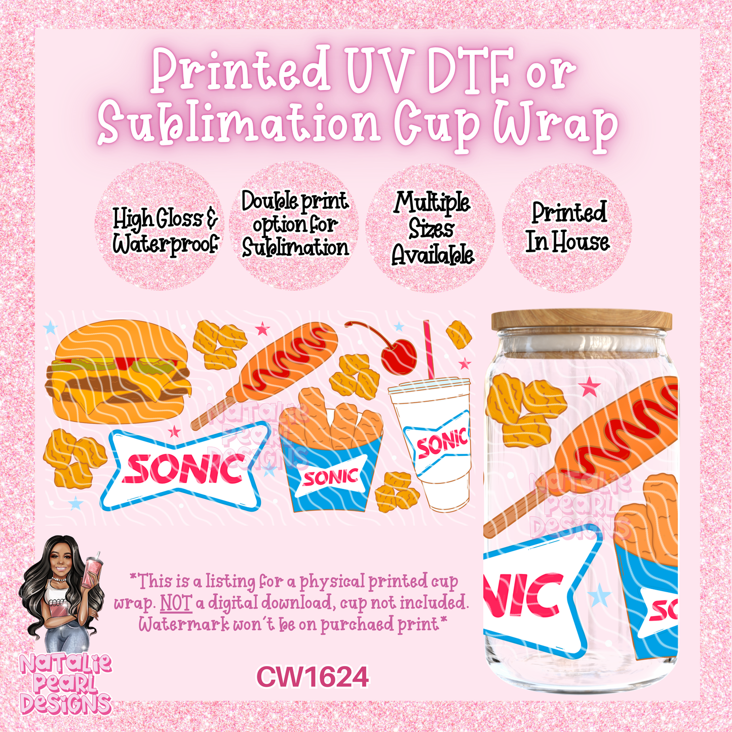 CW1624 UV DTF/SUB Cup Wraps