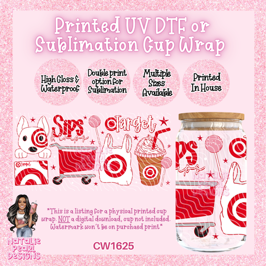 CW1625 UV DTF/SUB Cup Wraps