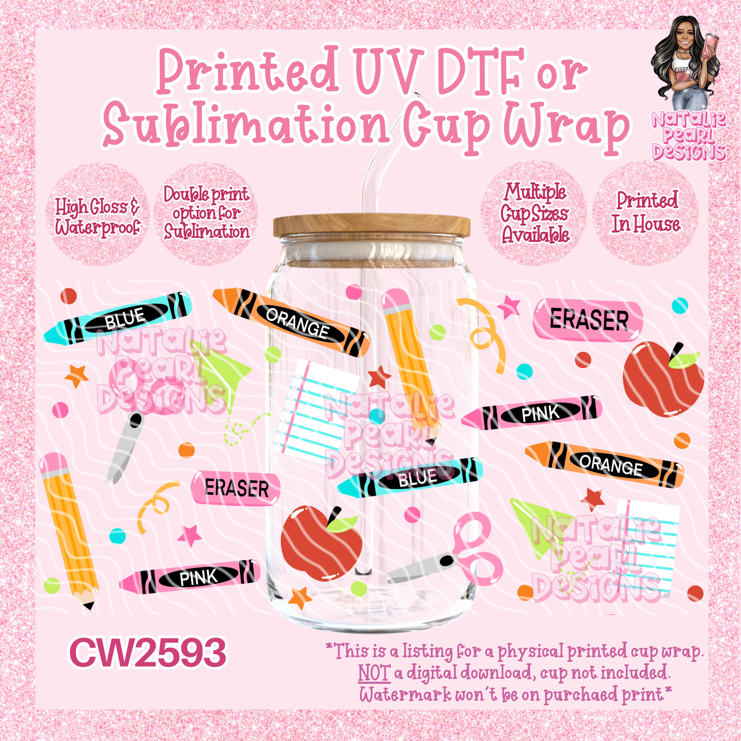 CW2593 UV DTF/SUB Cup Wraps
