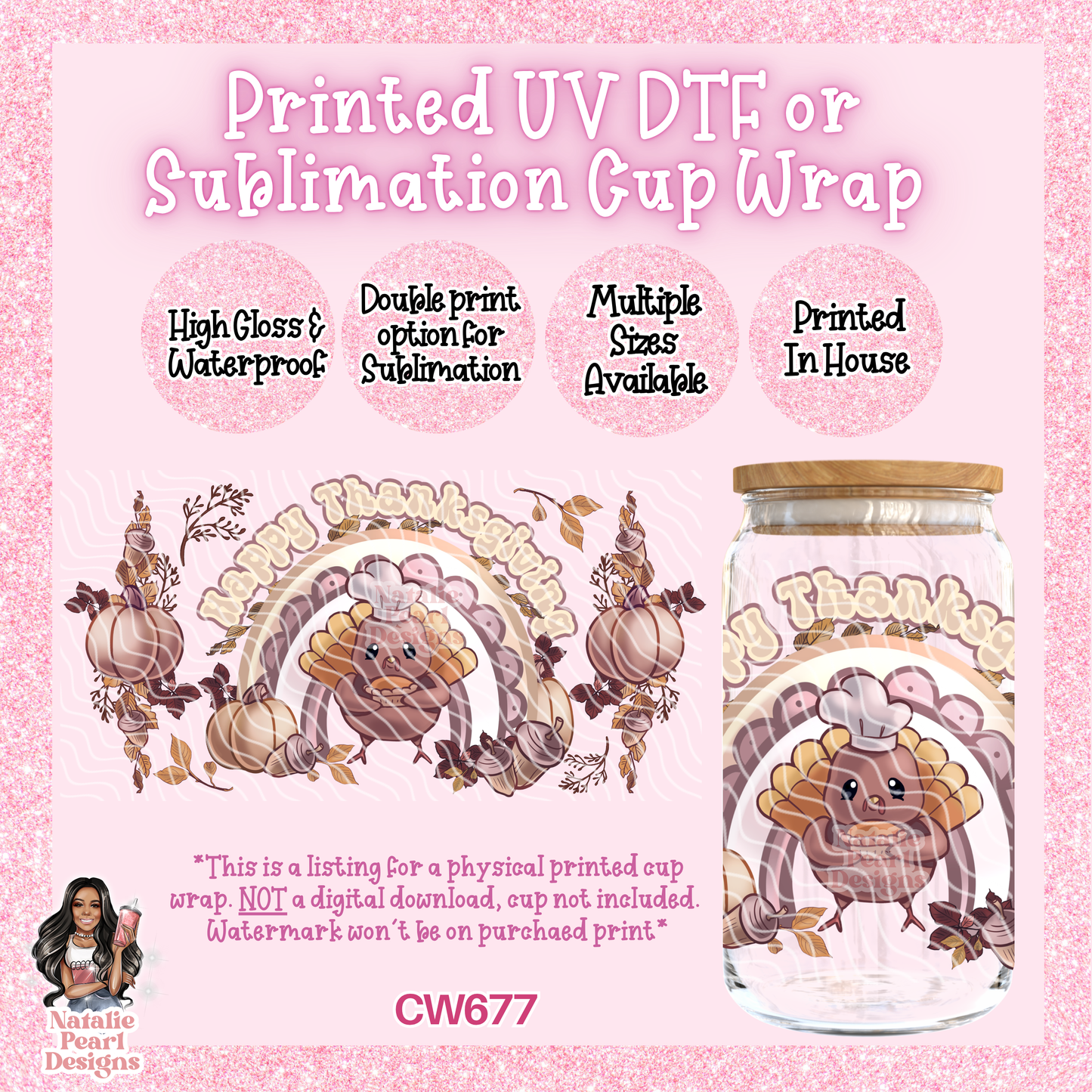 CW677 UV DTF/SUB Cup Wrap