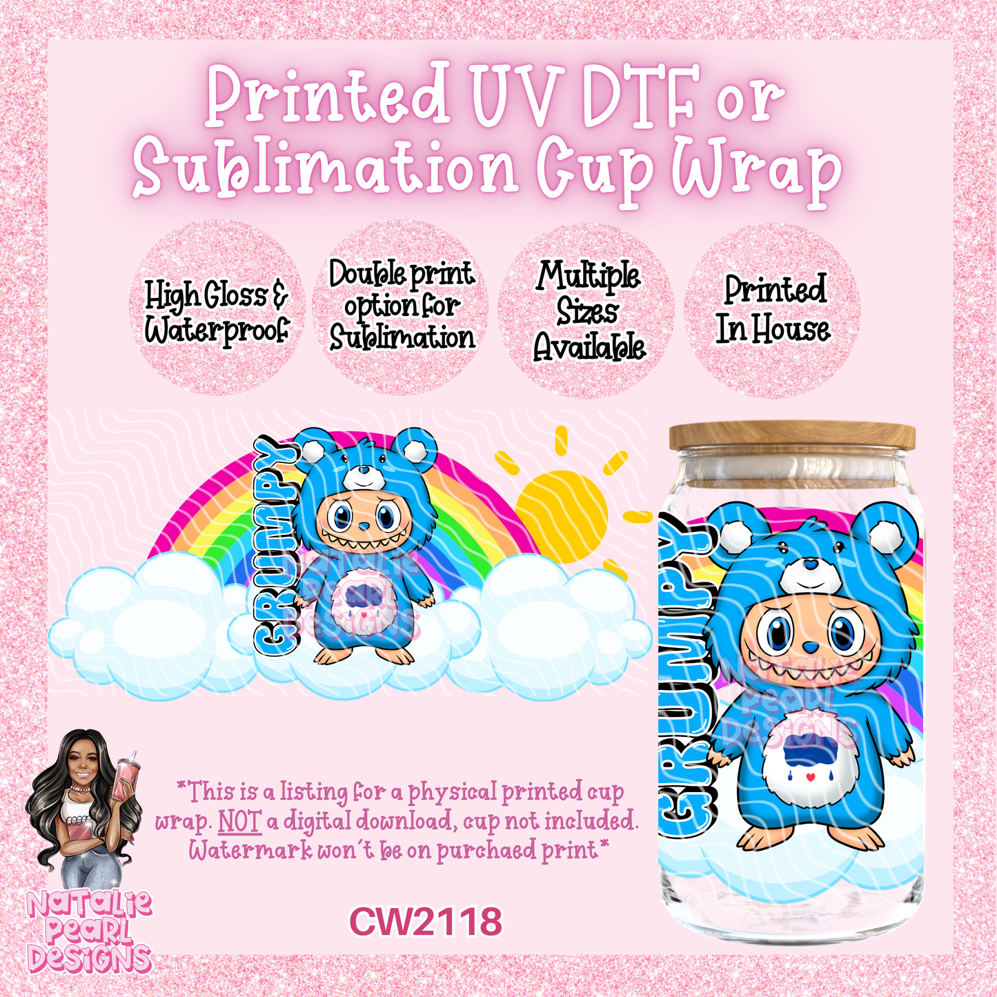 CW2118 UV DTF/SUB Cup Wraps