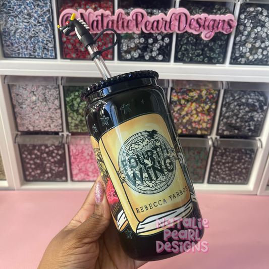 Fourth Wing Bookish Glass Can
