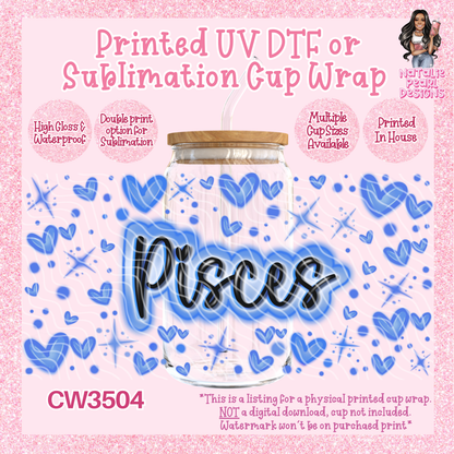 CW3504 Airbush Zodiac UV DTF Cup Wraps