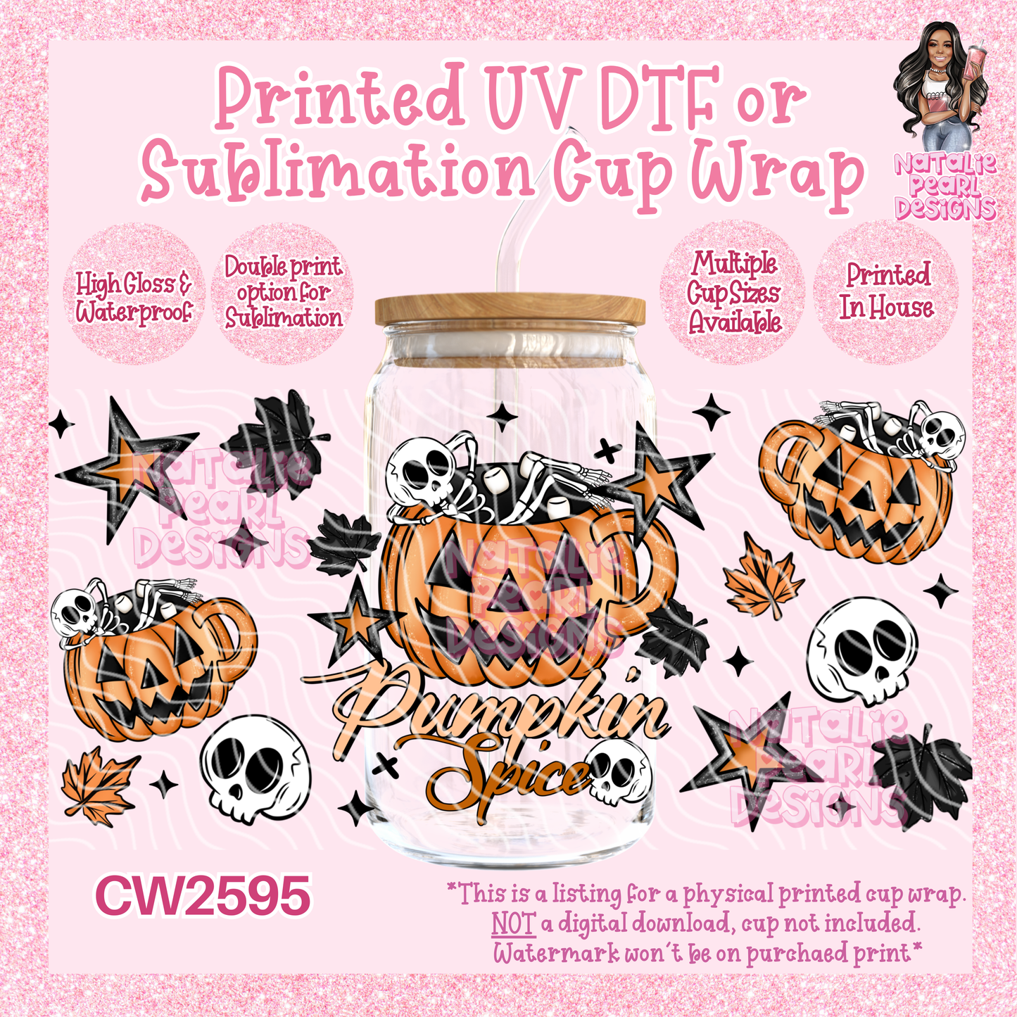 CW2595 UV DTF/SUB Cup Wraps
