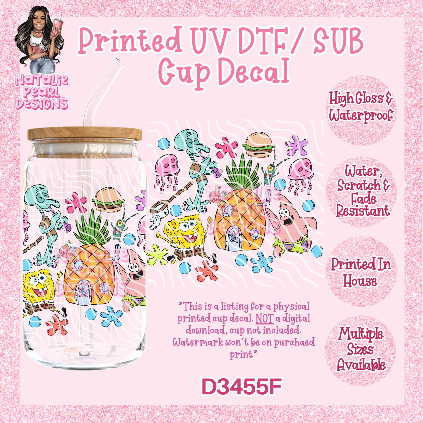 D3455F UV DTF/Sub Decal