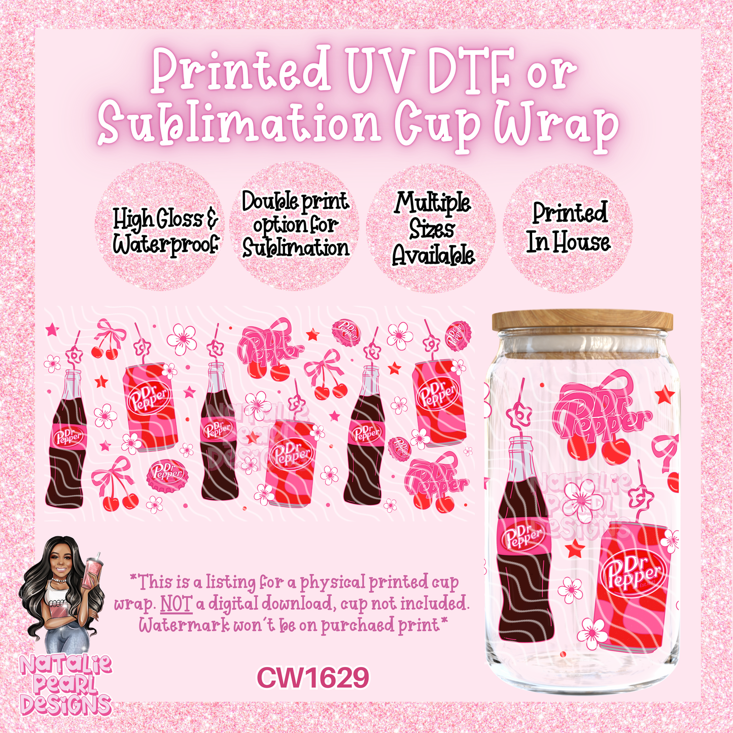 CW1629 UV DTF/SUB Cup Wraps