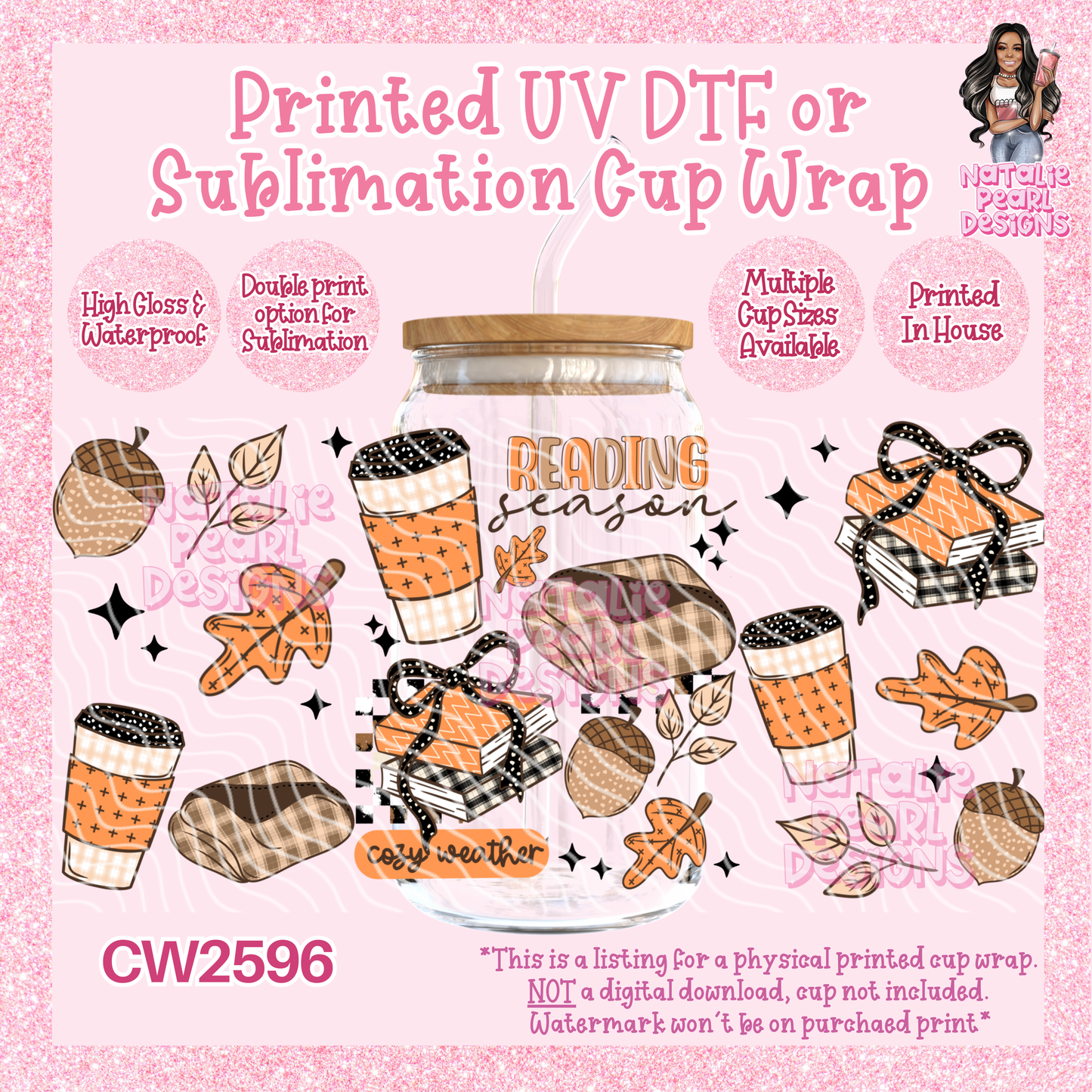 CW2596 UV DTF/SUB Cup Wraps