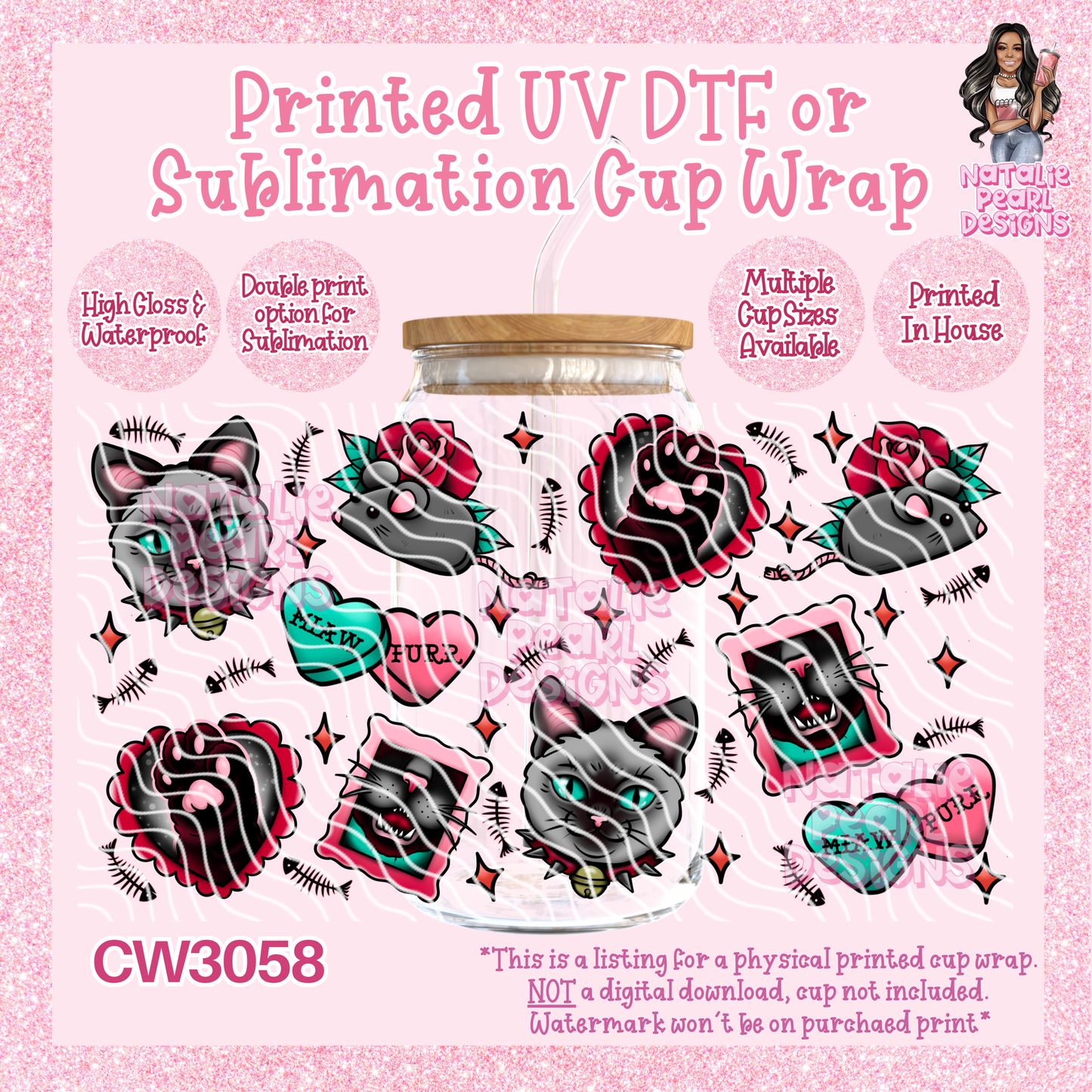 CW3058 UV DTF/SUB Cup Wraps