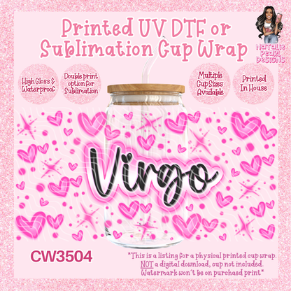 CW3504 Airbush Zodiac UV DTF Cup Wraps