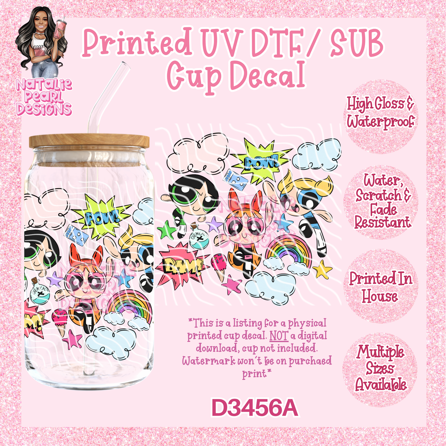 D3456A UV DTF/Sub Decal