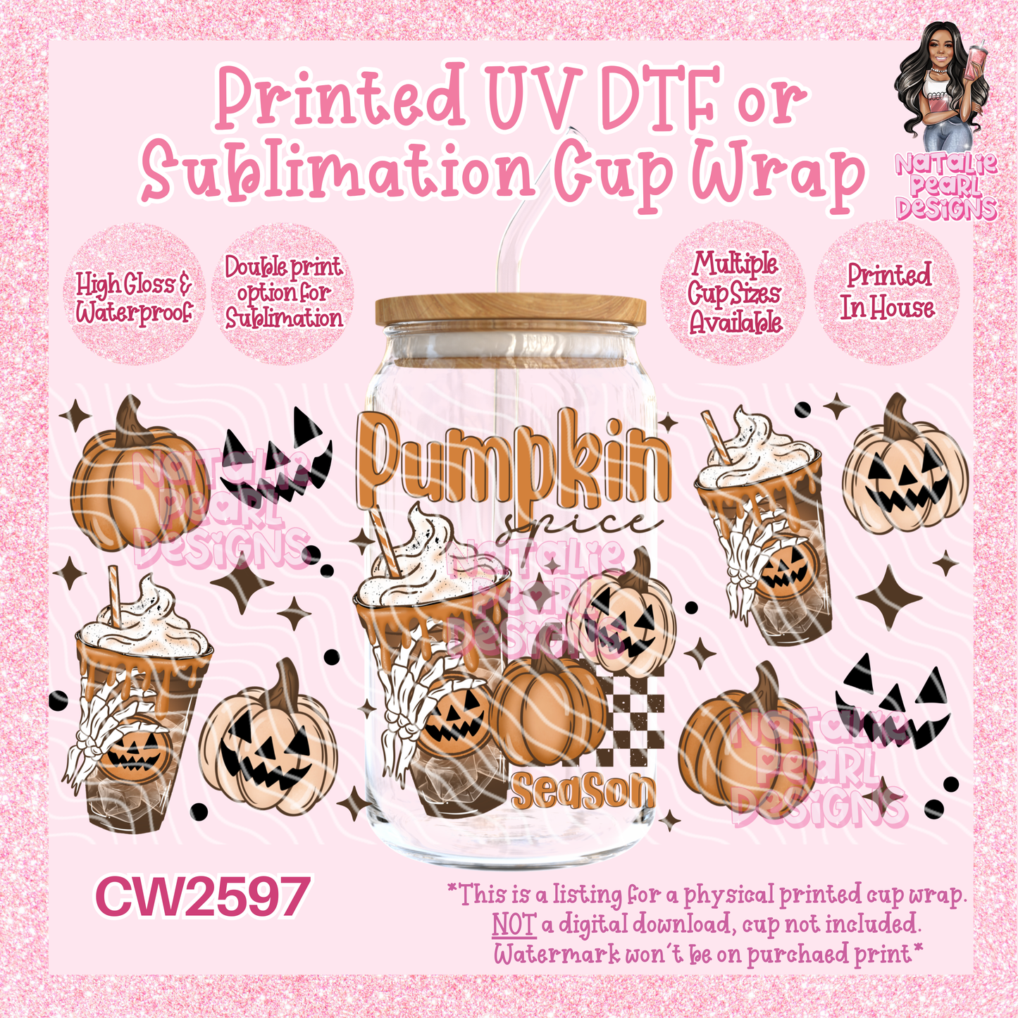 CW2597 UV DTF/SUB Cup Wraps