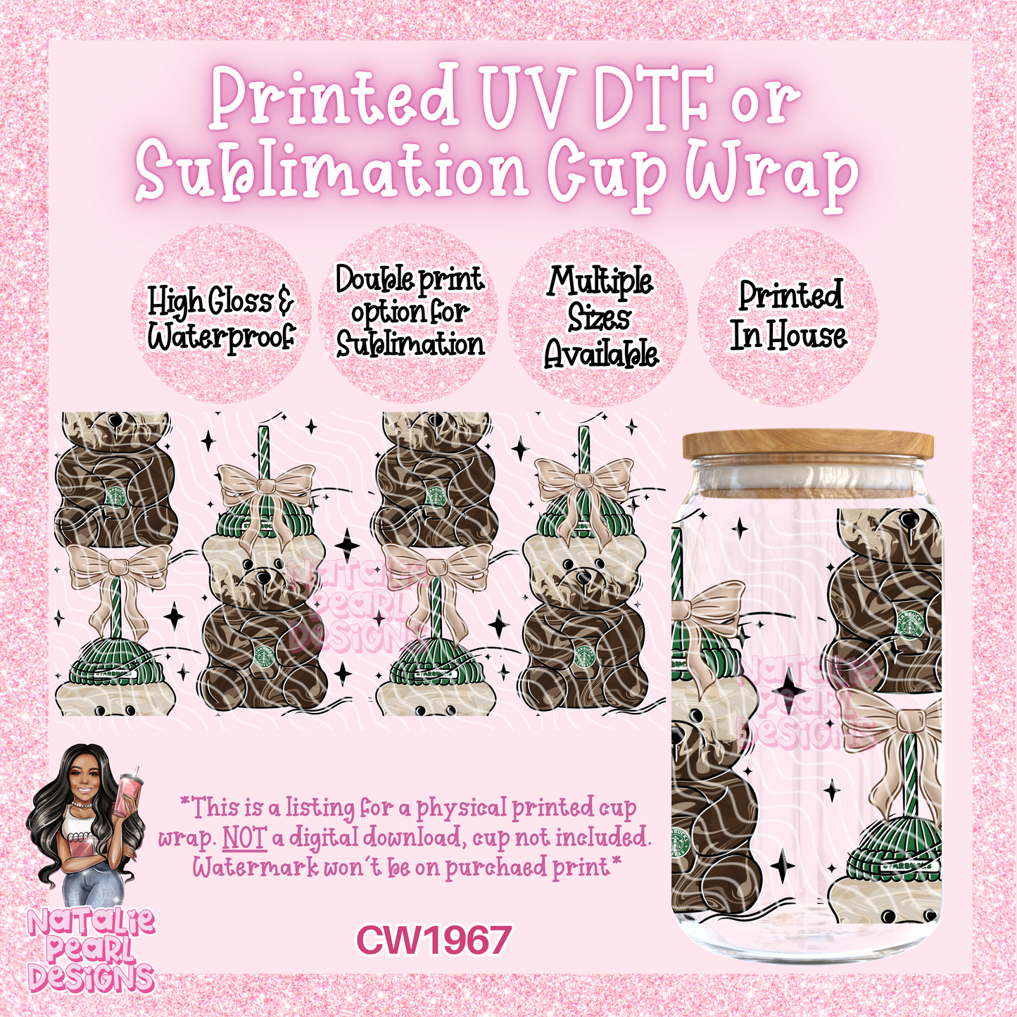 CW1967 UV DTF/SUB Cup Wraps