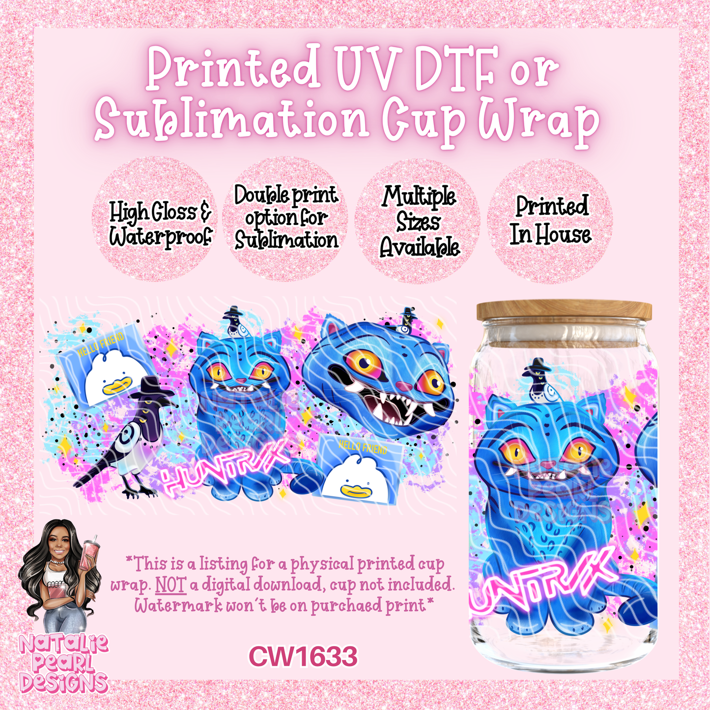 CW1633 UV DTF/SUB Cup Wraps