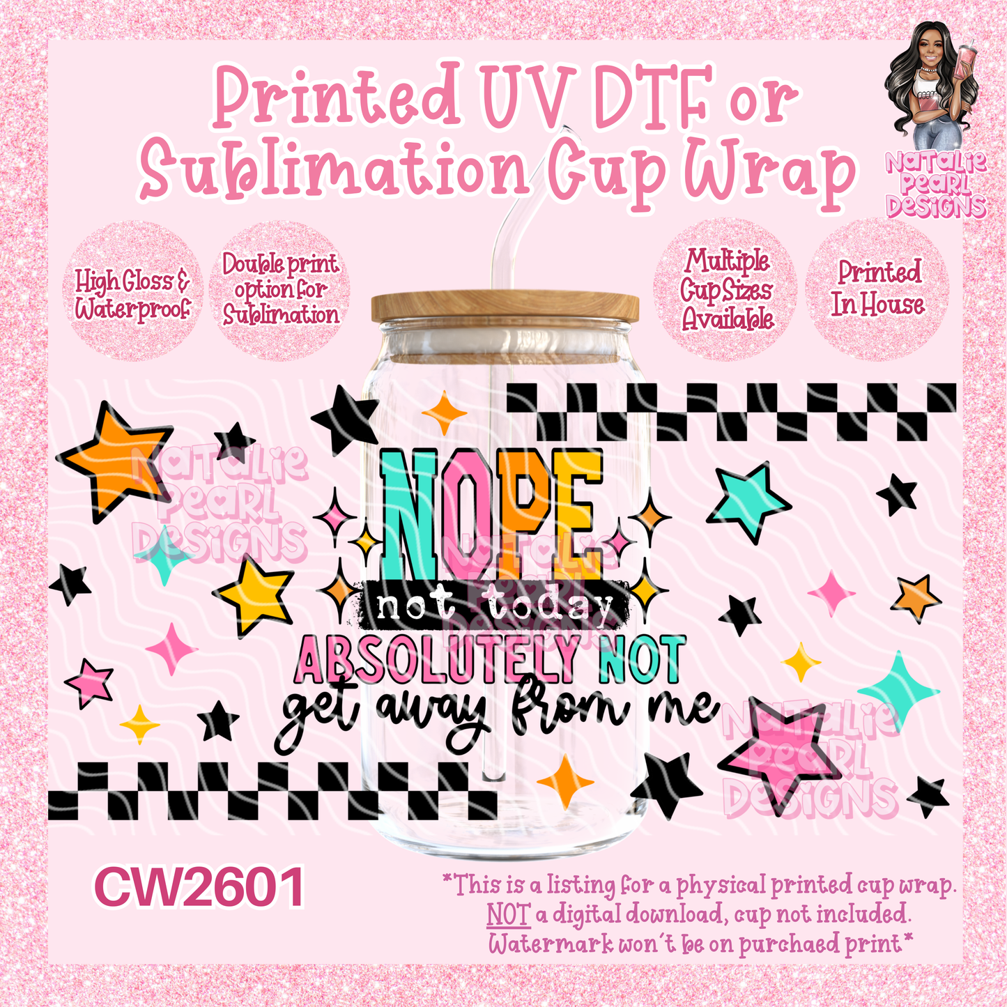 CW2601 UV DTF/SUB Cup Wraps