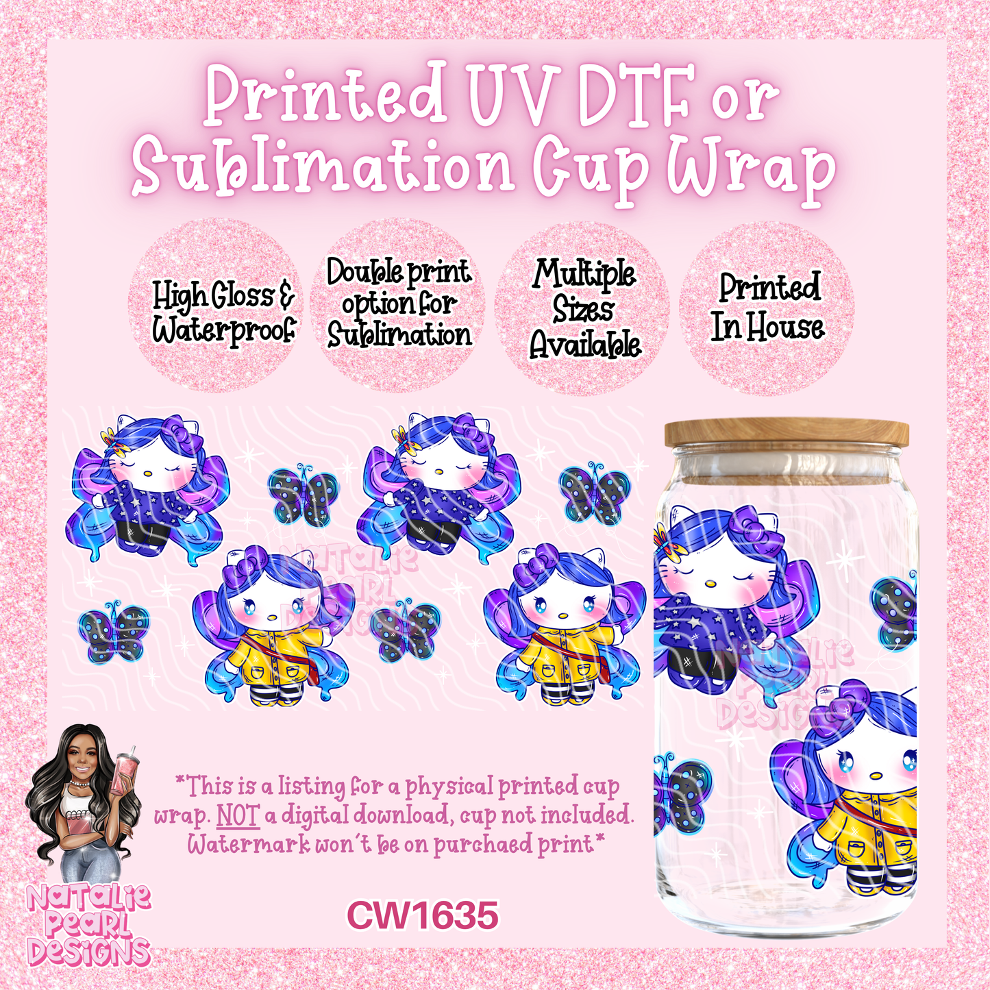 CW1635 UV DTF/SUB Cup Wraps