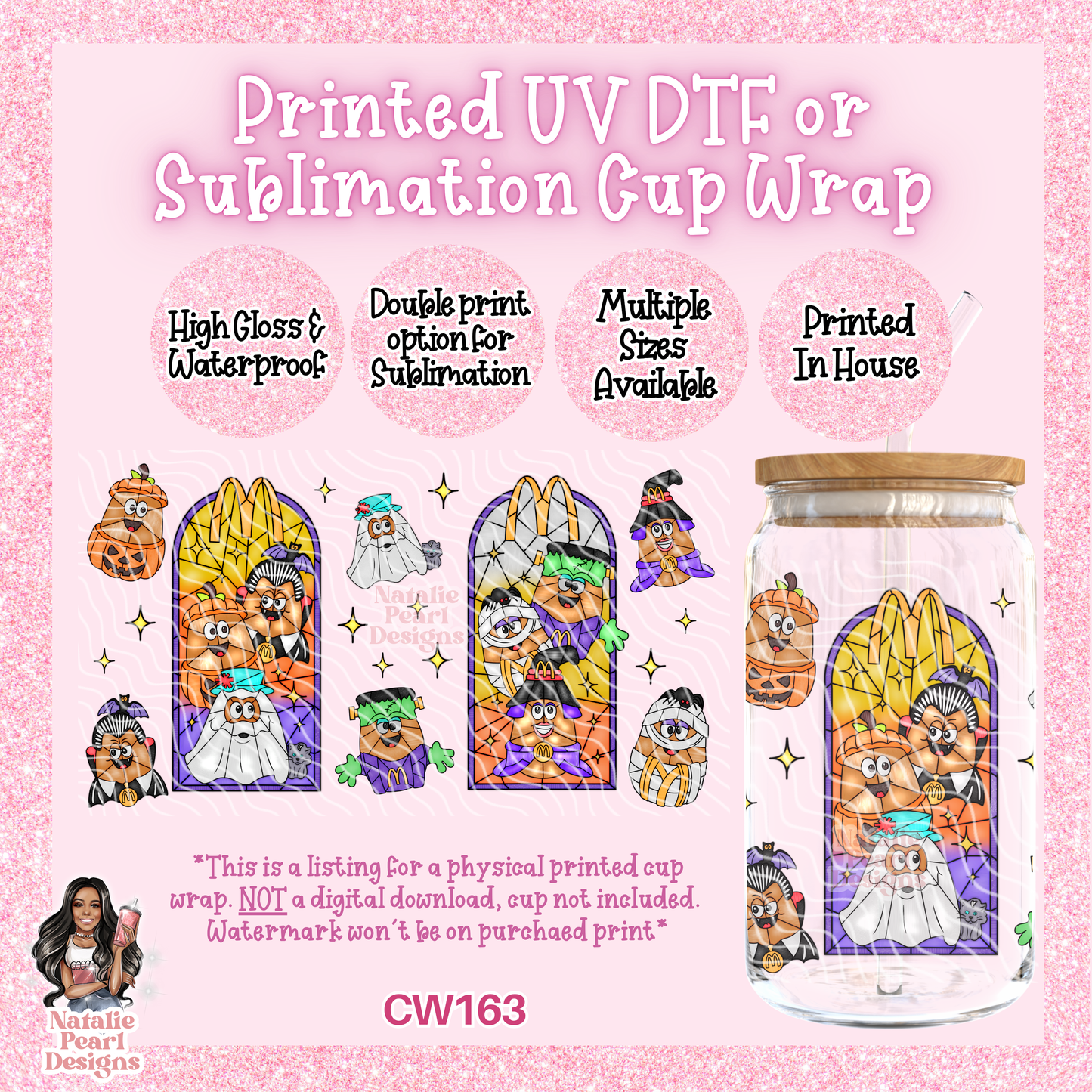 CW163 UV DTF/SUB Cup Wrap