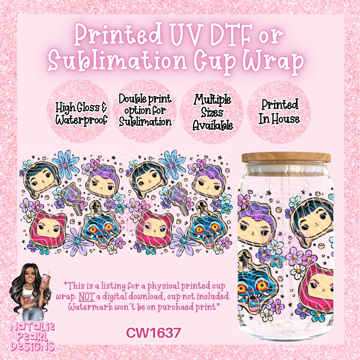 CW1637 UV DTF/SUB Cup Wraps