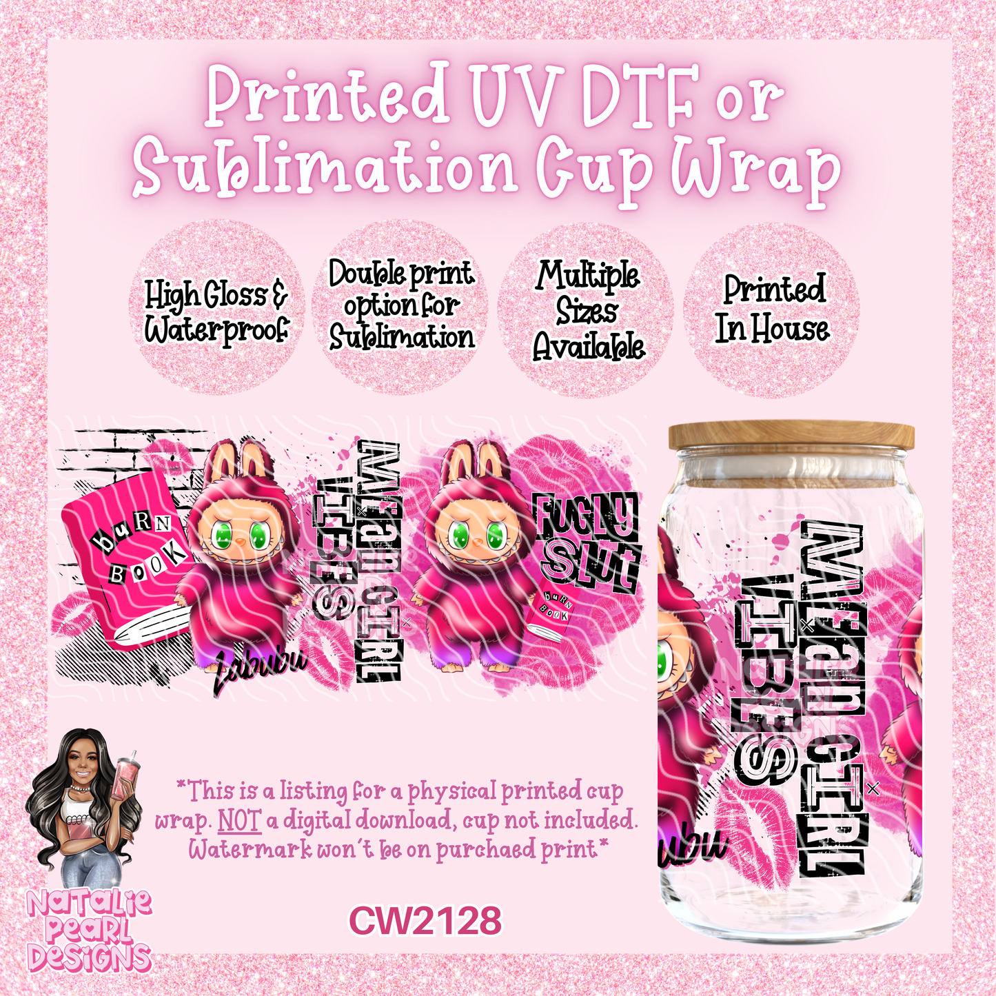 CW2128 UV DTF/SUB Cup Wraps