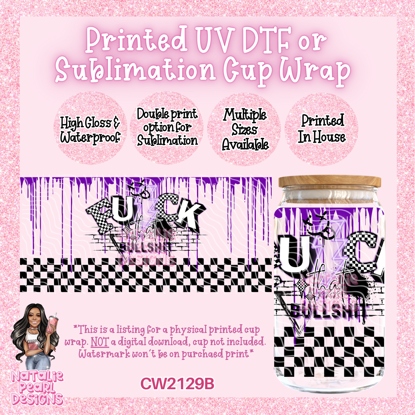 CW2129B UV DTF/SUB Cup Wraps