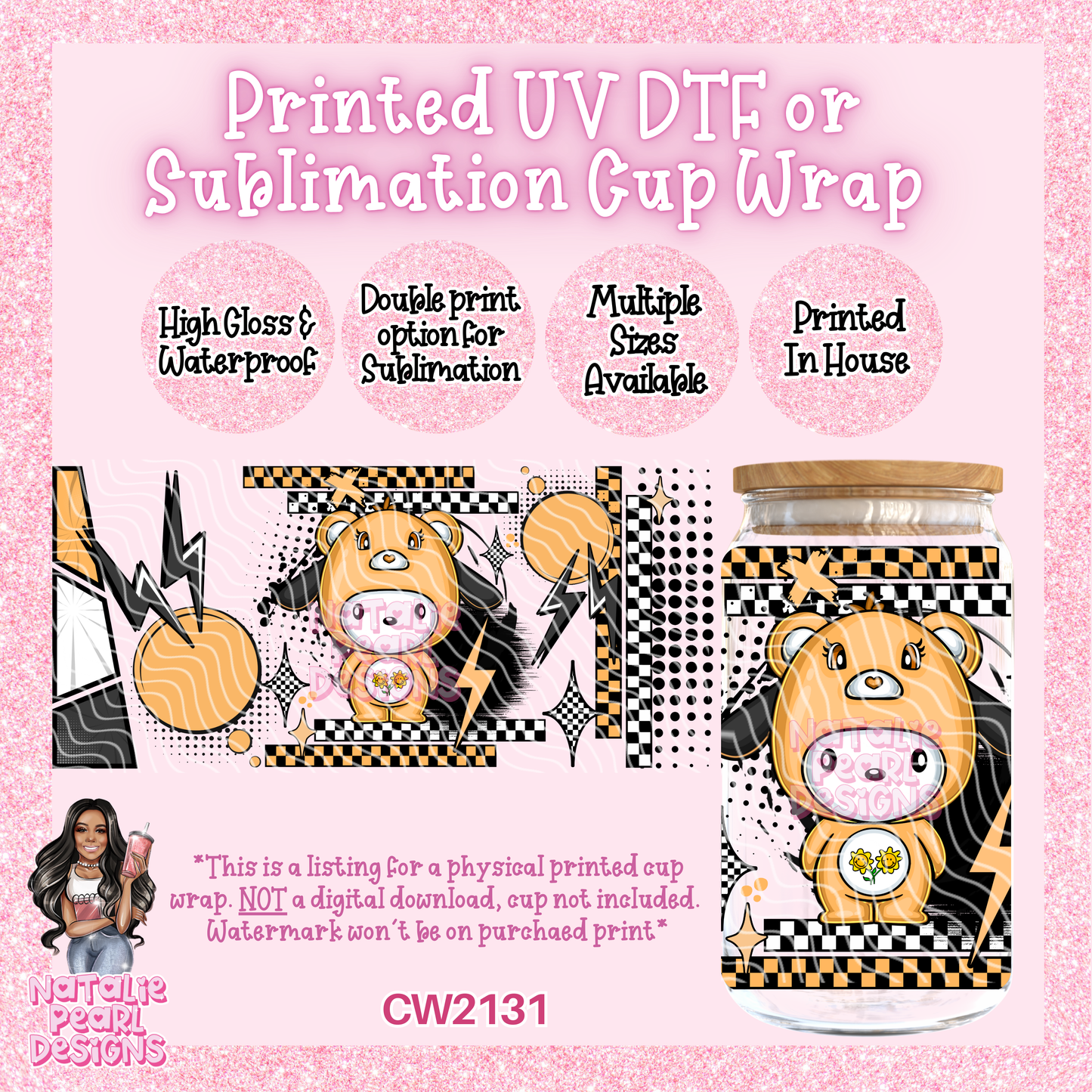CW2131 UV DTF/SUB Cup Wraps