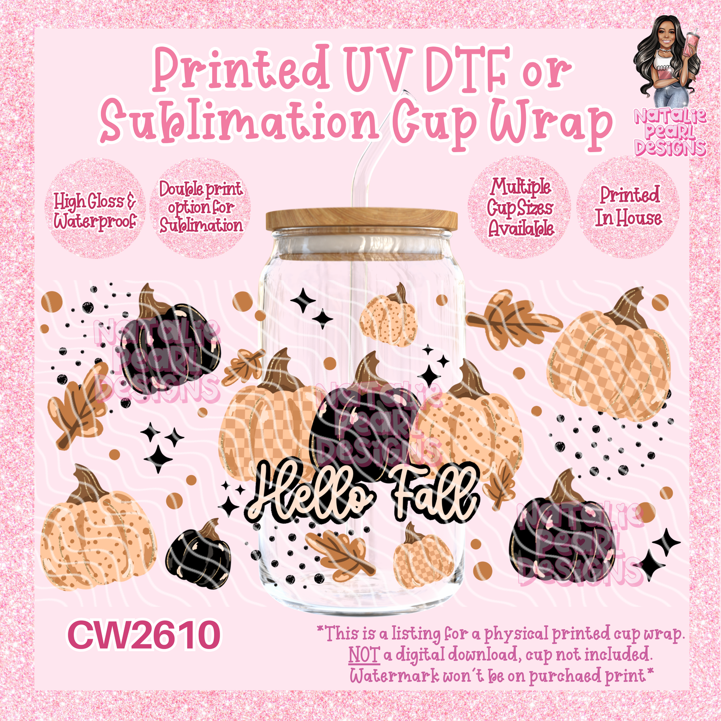 CW2610 UV DTF/SUB Cup Wraps