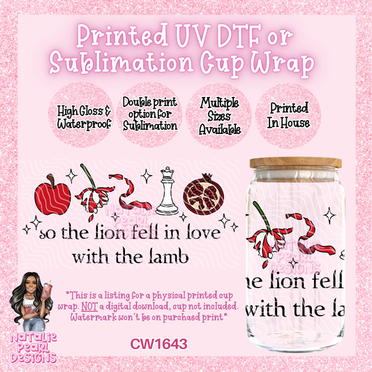 CW1643 UV DTF/SUB Cup Wraps