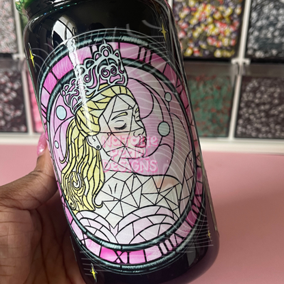 Stained Glass Witches Bookish Glass Can