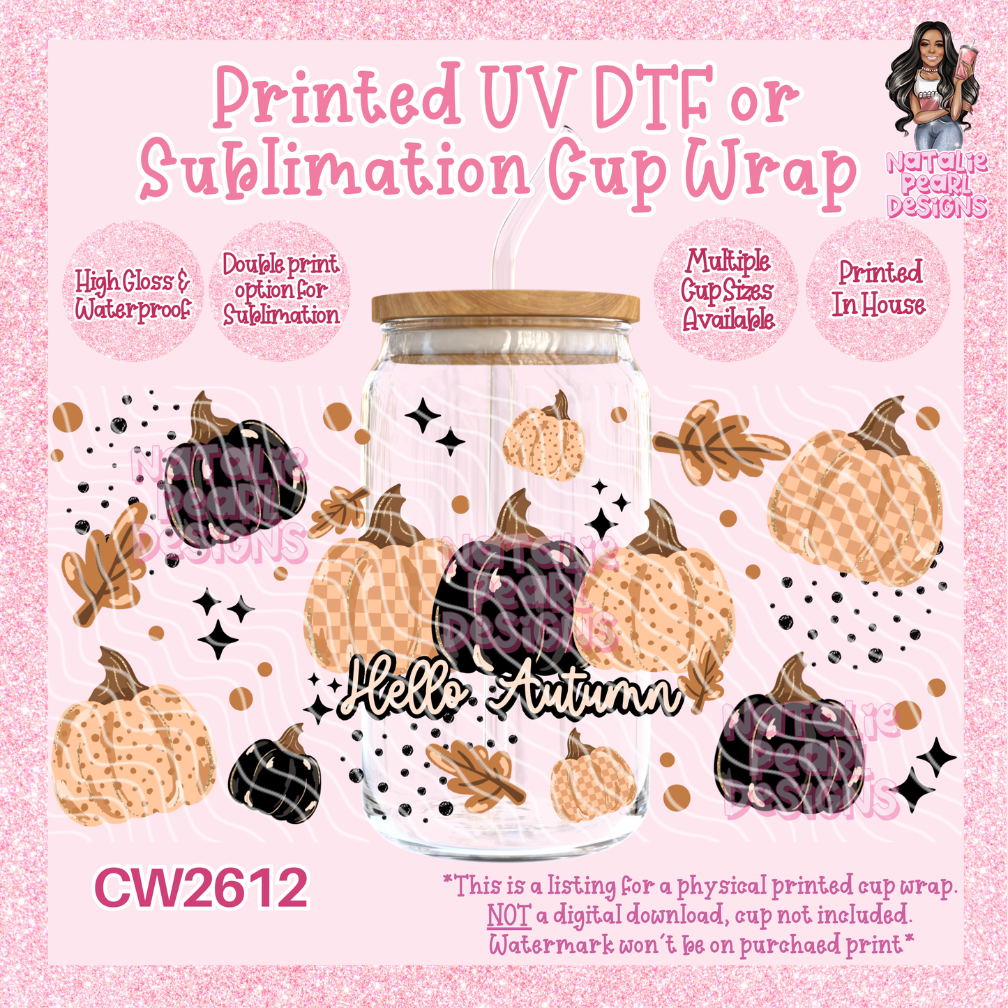 CW2612 UV DTF/SUB Cup Wraps