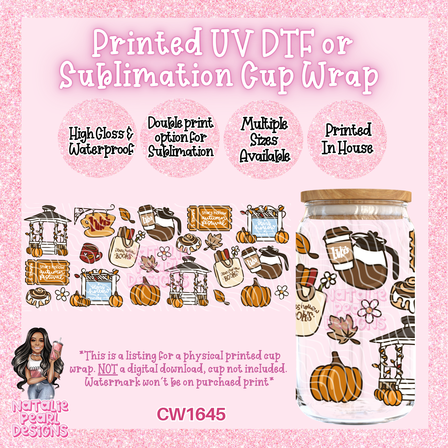 CW1645 UV DTF/SUB Cup Wraps