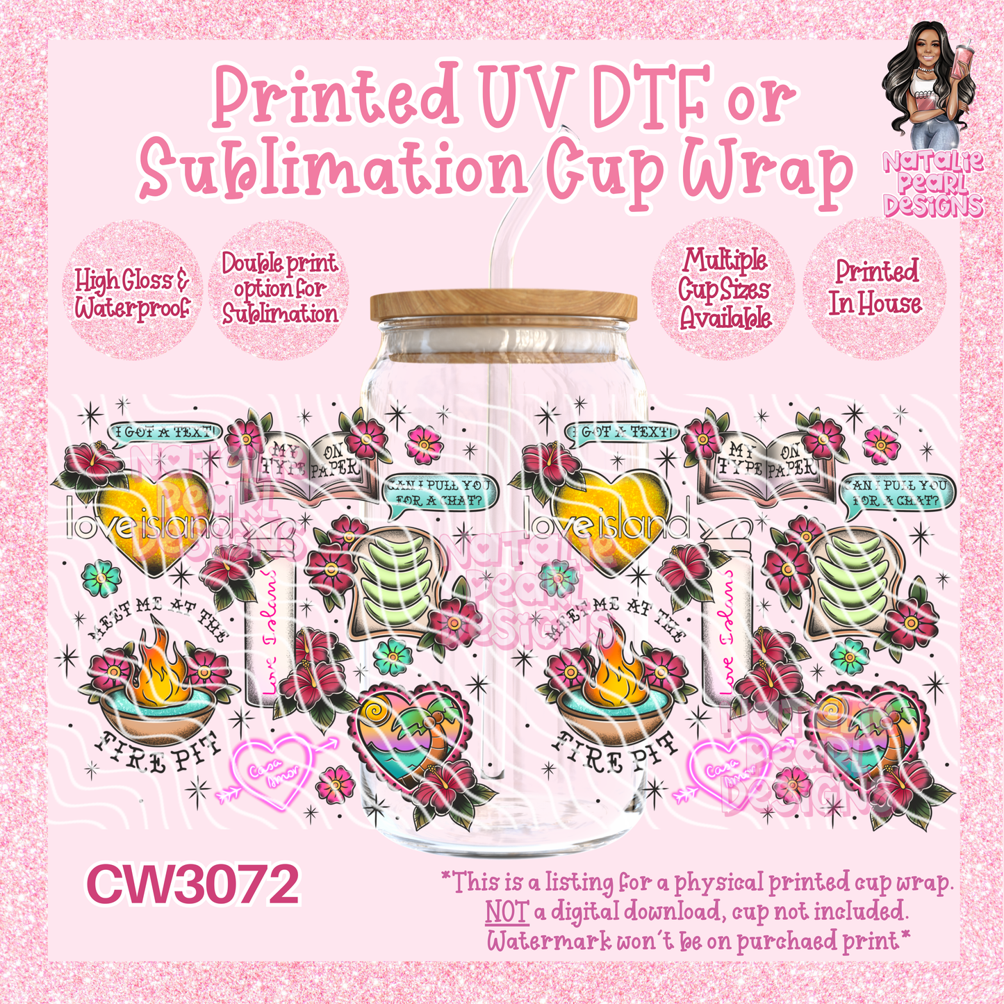 CW3072 UV DTF/SUB Cup Wraps