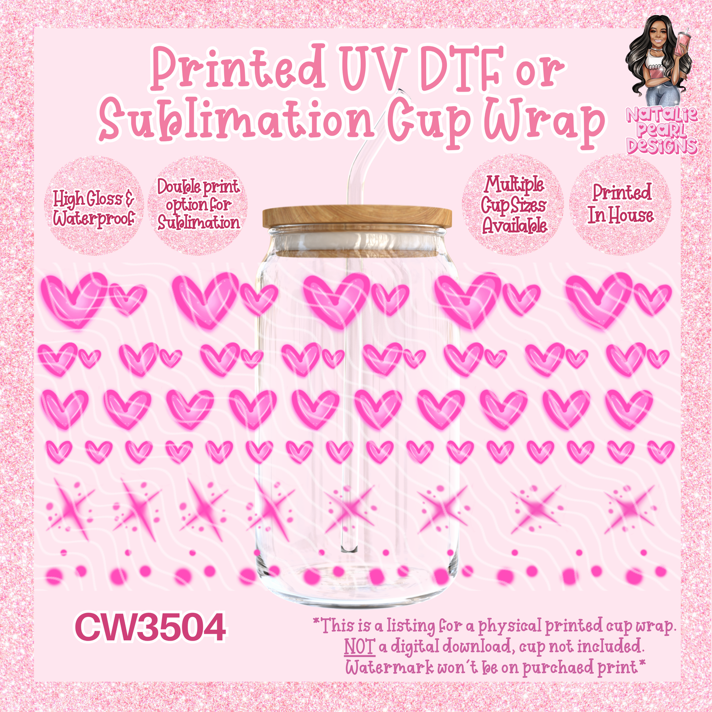 CW3504 Airbush Zodiac UV DTF Cup Wraps