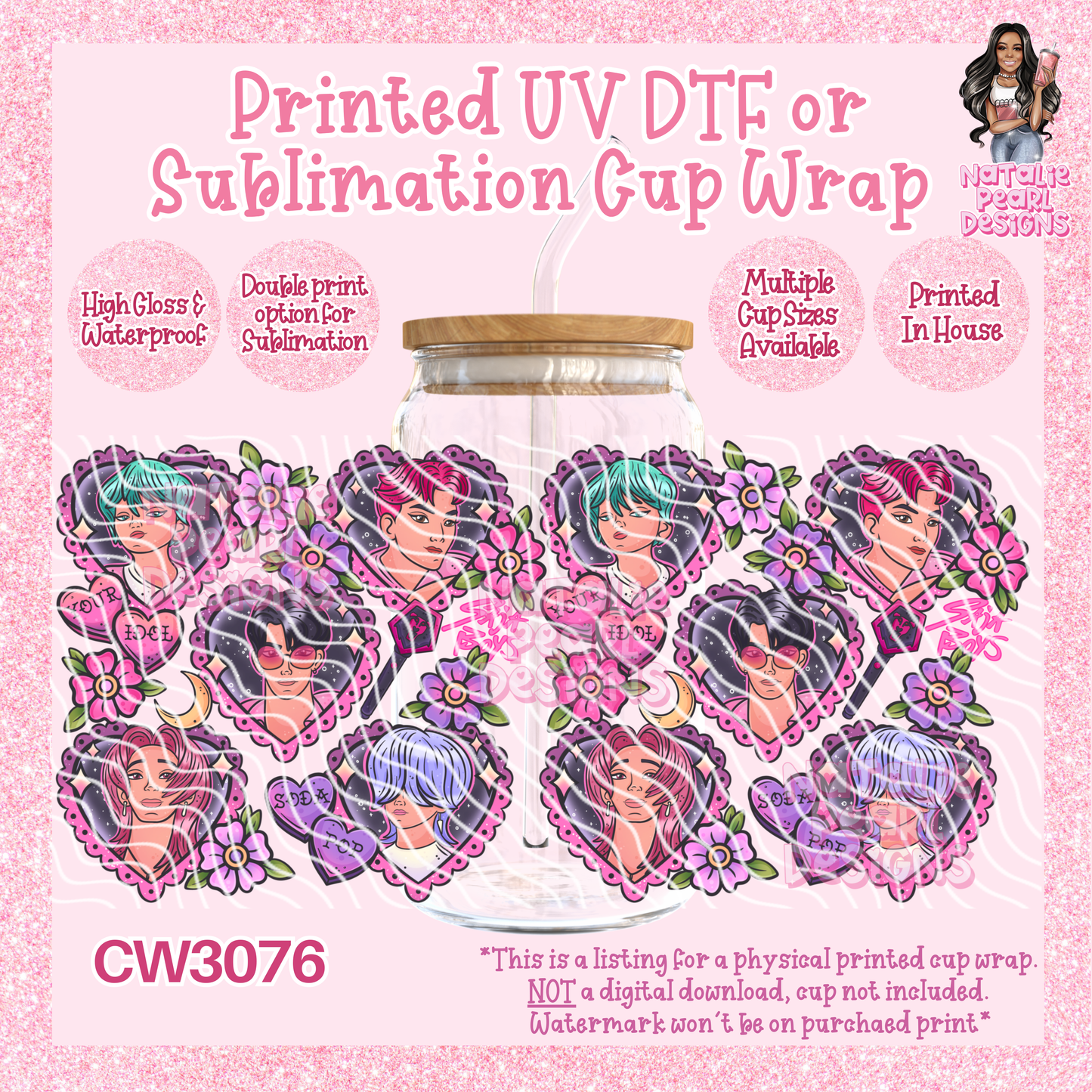 CW3076 UV DTF/SUB Cup Wraps