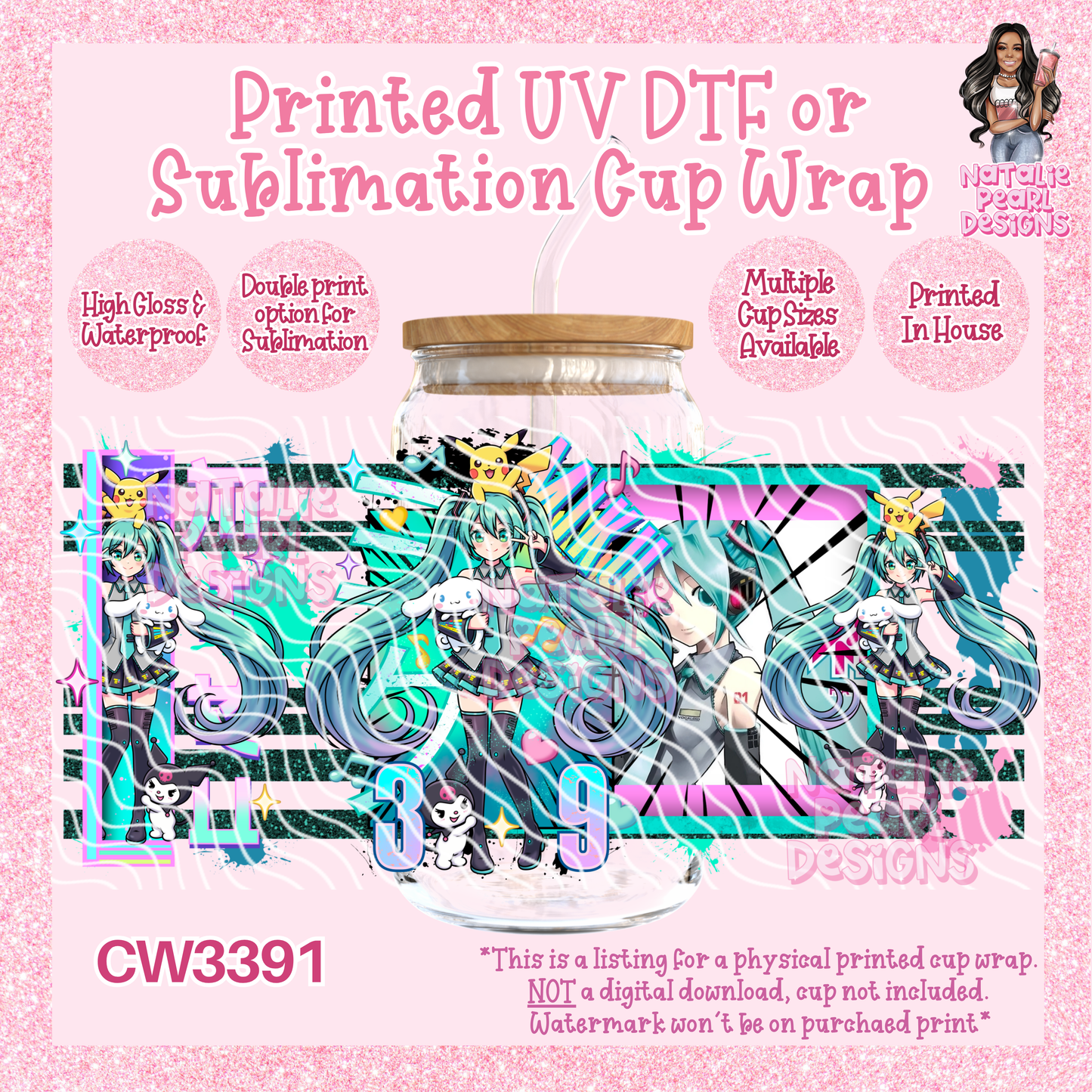 CW3391 UV DTF/SUB Cup Wraps