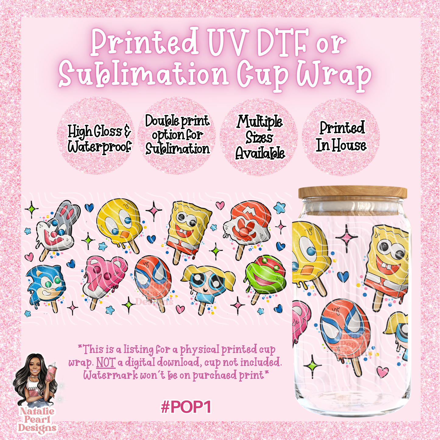 POP1 UV DTF/SUB Cup Wrap