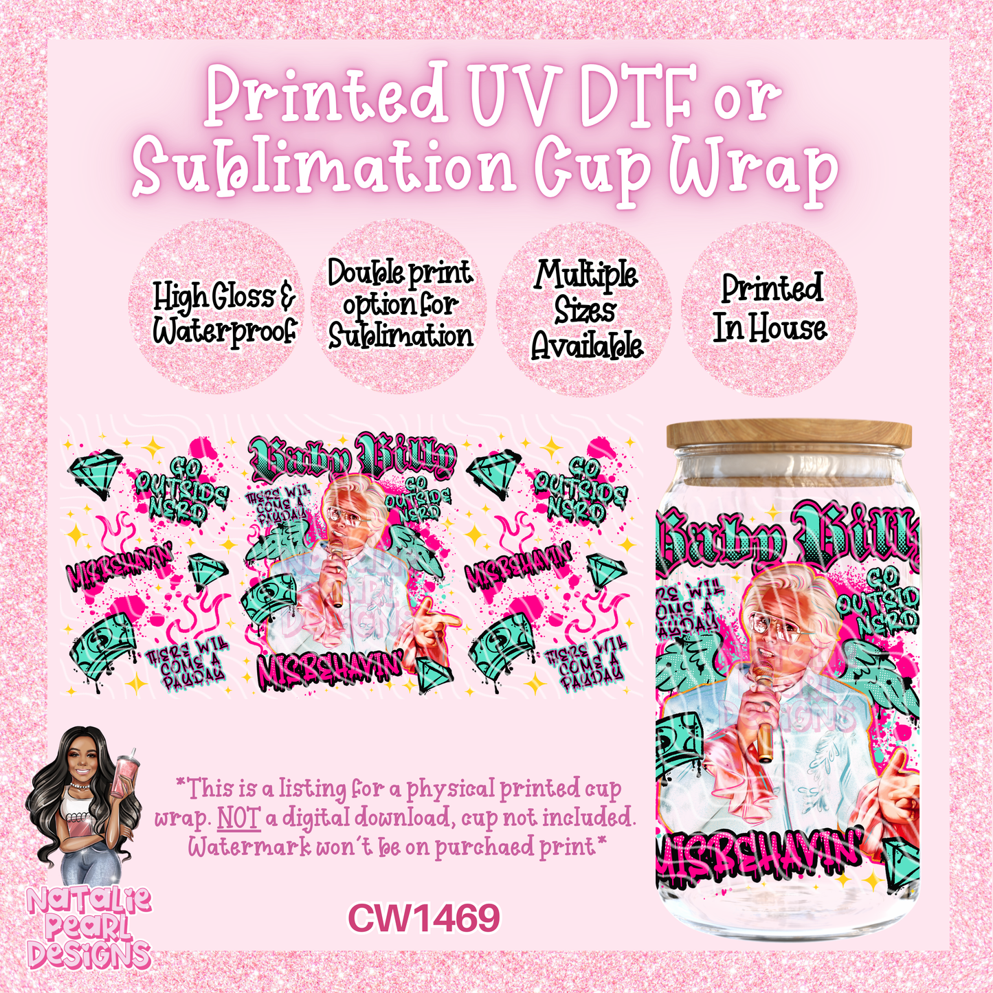 CW1469 UV DTF/SUB Cup Wrap
