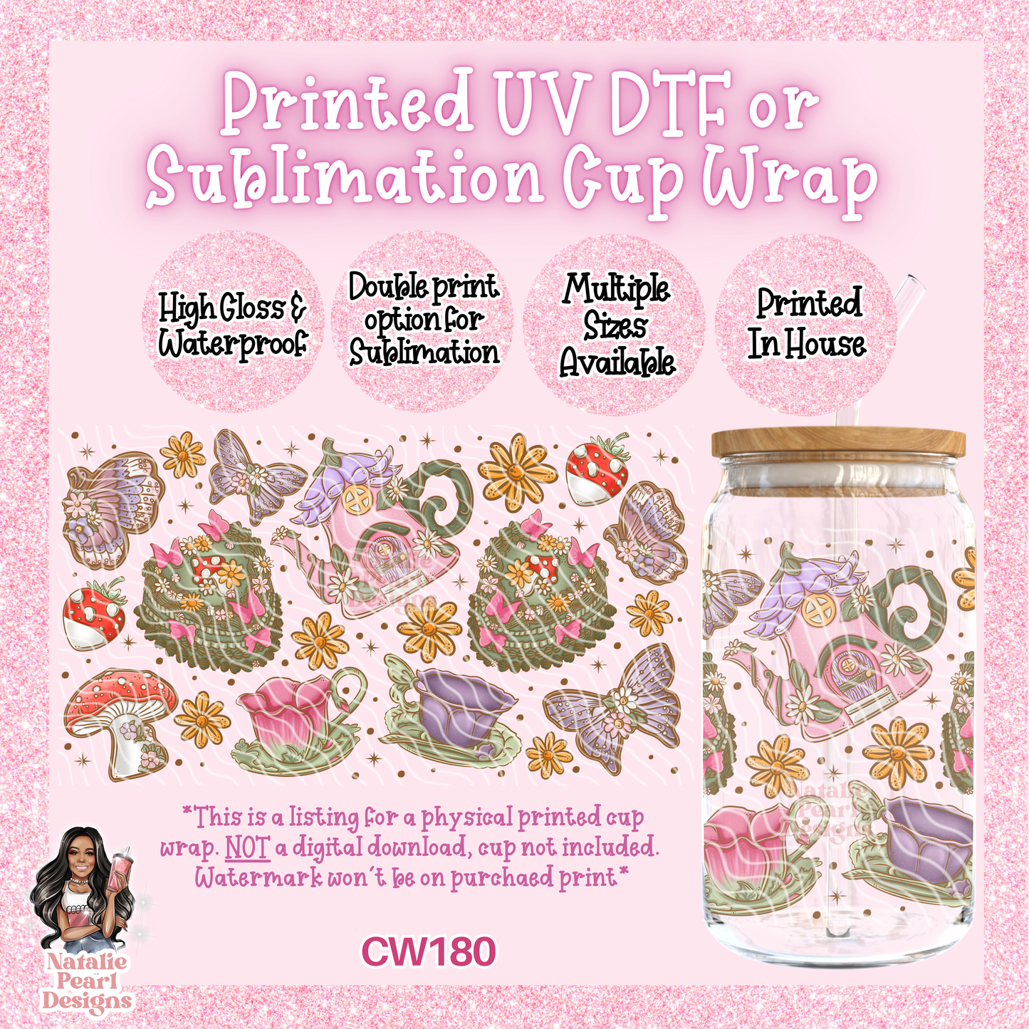CW180 UV DTF/SUB Cup Wrap